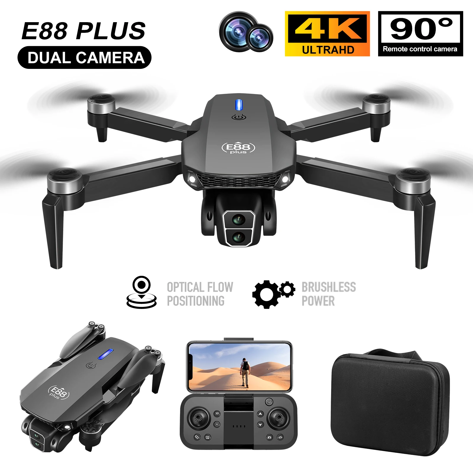 New E88 Plus Quadcopter Drone: - огляд і ціна Drone Aerial Photography